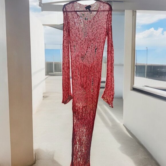 Ombre Fishnet Maxi Dress - Picture 3 of 5